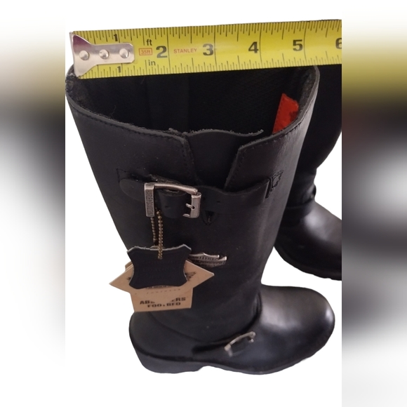 Harley Davidson Women's boots tall black zip up leather NWT size 7 - Picture 9 of 9